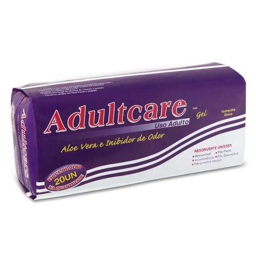 Absorvente Geriátrico Adultcare Unissex 20 Unidades