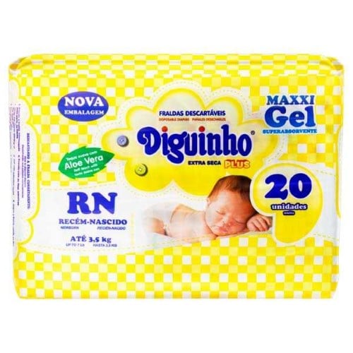 Fralda Diguinho Plus Rn 20un