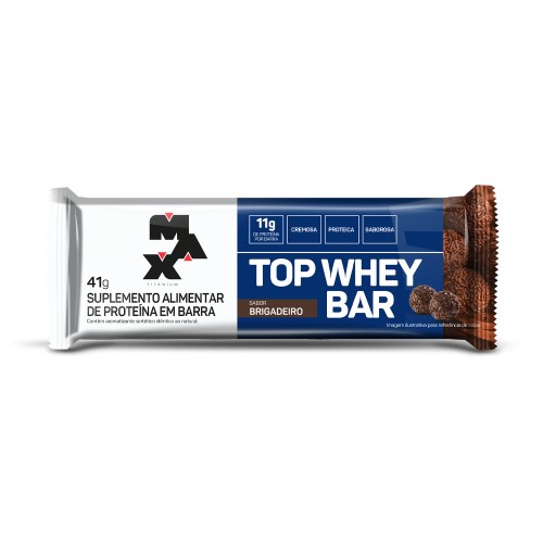 Barra de Proteína Max Titanium Top Whey Brigadeiro 41g