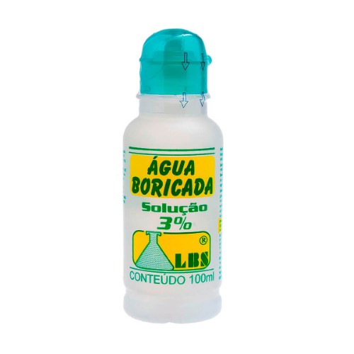 Água Boricada 3% LBS Solução Gotas com 100ml