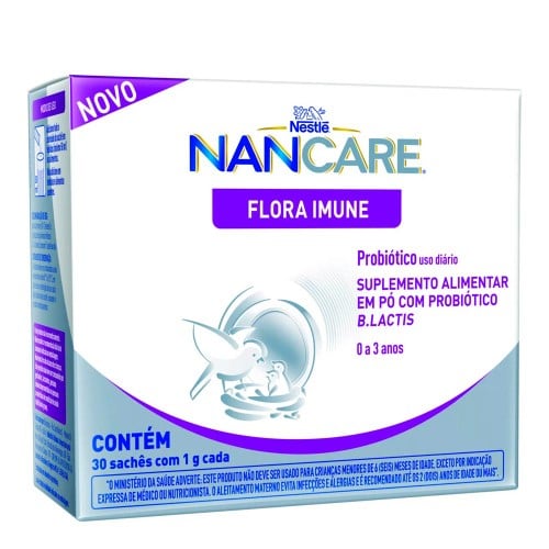 Suplemento Alimentar Pó Nancare Flora Imune Caixa 30g 30 Unidades