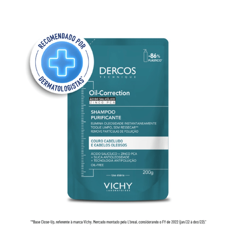 Shampoo Vichy Dercos Oil Correction Refil 200g