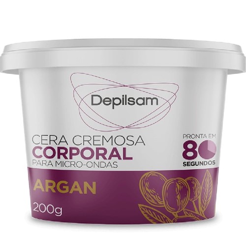 Cera Cremosa Corporal Depilsam de Micro-Ondas Argan 200G