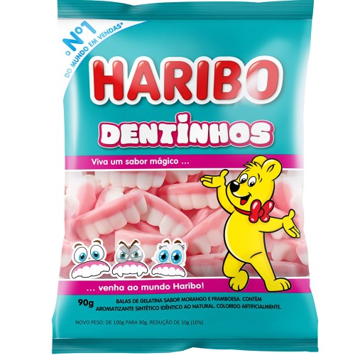 Balas de Gelatina Haribo Dentinhos 90g