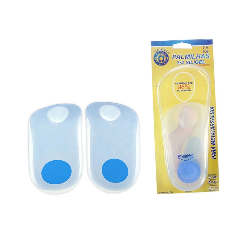 Palmilha 3/4 Siligel com Piloto e Ponto Azul 5002 Orthopauher