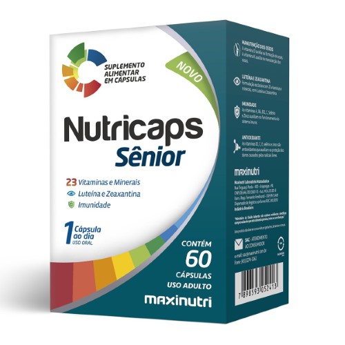 Suplemento Alimentar Nutricaps Sênior Maxinutri - 60 Cápsulas