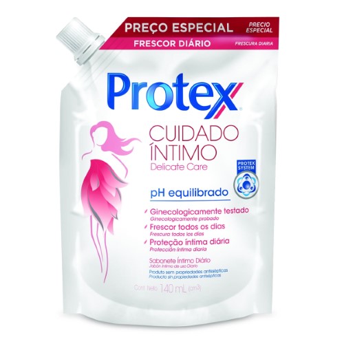 Sabonete Líquido Íntimo Protex Delicate Care Refil 140ml