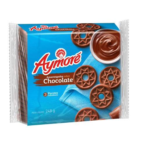 Biscoito Aymoré Amanteigado Sabor Chocolate 248g