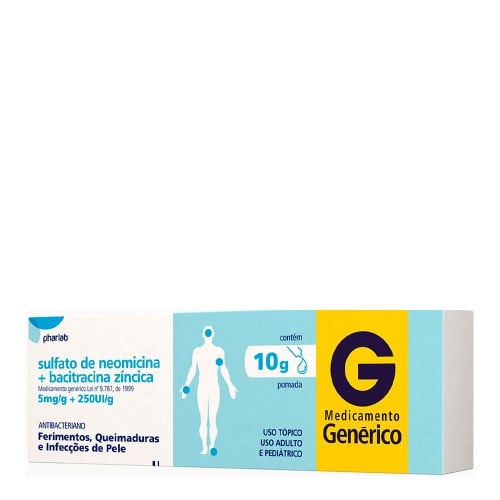 Neomicina+Bacitracina Pomada 10g Genérico Pharlab