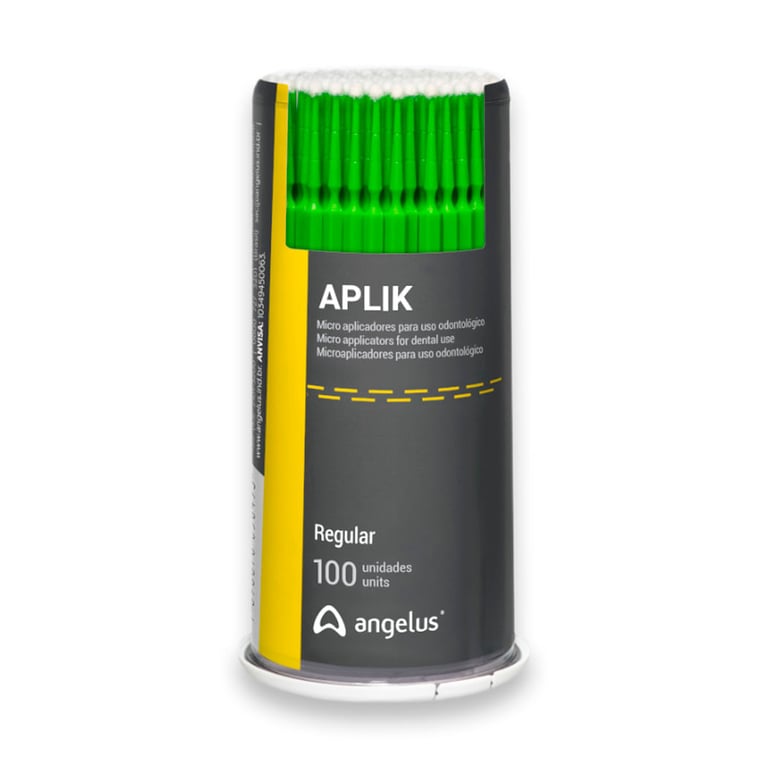 Pincel Microaplicador Aplik Regular Verde Com 100 - Angelus