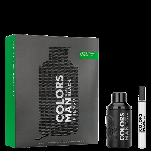 Conjunto Colors Black Intenso Benetton Masculino - Eau de Toilette 100ml + Mega Spritzer 10ml