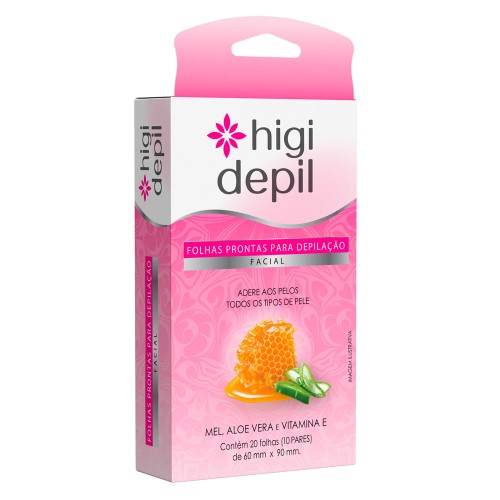 Creme Depilatório Facial Daxx Higi Depil 20 Folhas Prontas (10 Pares)