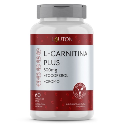 L-Carnitina Plus Lauton 500mg 60 Cápsulas