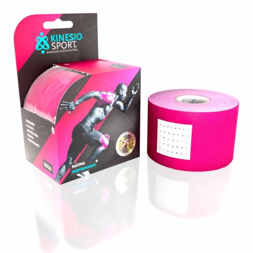 Bandagem Elástica Adesiva KinesioSport Rosa 5cm x 5m