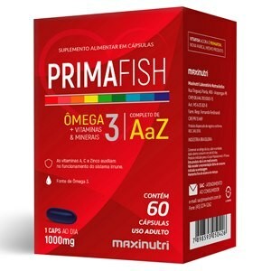 Suplemento Alimentar Primafish Vitaminas A a Z + Ômega 3 Maxinutri - 60 Cápsulas