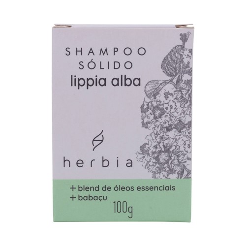 Shampoo Sólido Revitalizador Lippia Alba para cabelos oleosos 100g - Herbia