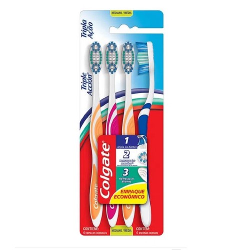 Escova Dental Colgate Tripla Ação 4 Unidades