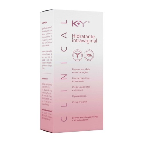 Hidratante Intravaginal K-Y Clinical 30g + 10 aplicadores