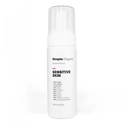 Espuma Facial Simple Organic Sensitive Skin 150ml