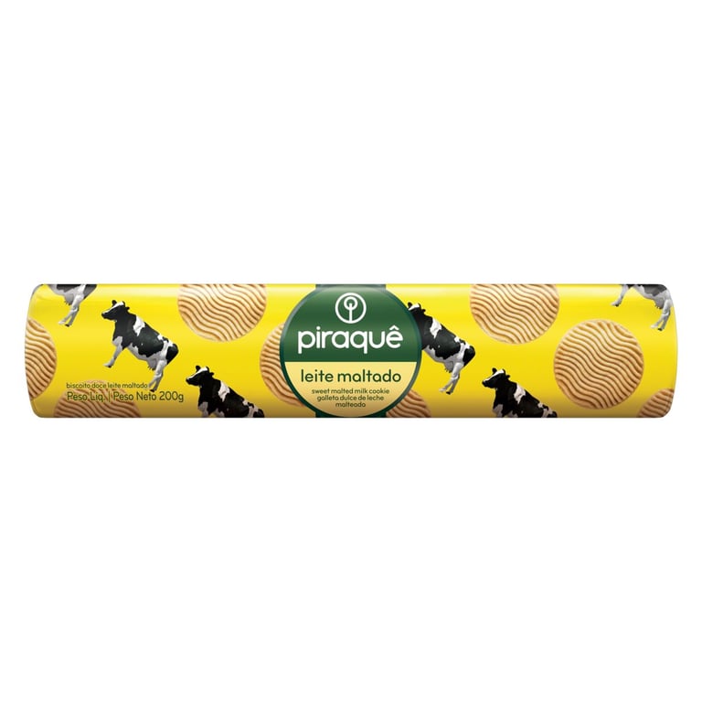 Biscoito Piraque Leite Maltado 200G - Piraque