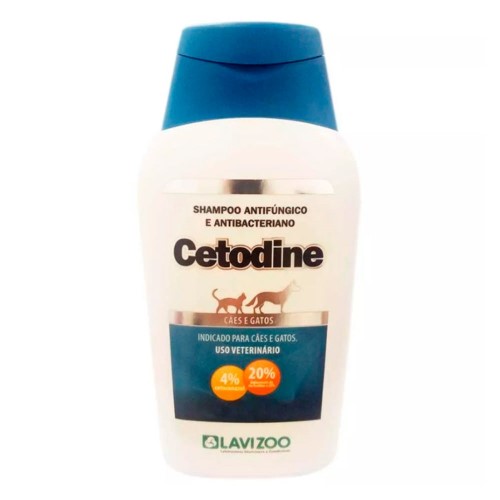 Shampoo Antifúngico e Antibacteriano Cetodine para Cães e Gatos 240ml