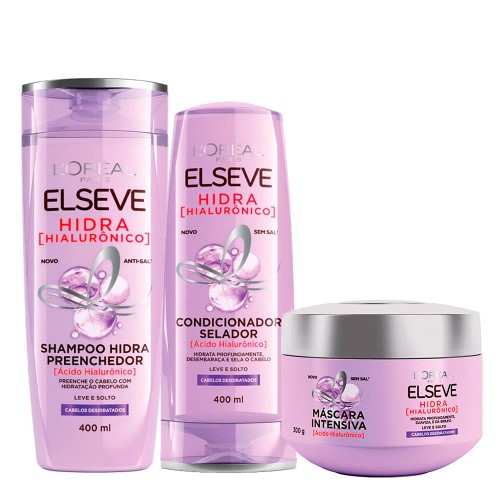 Elséve Hidra Hialurônico Kit - Shampoo + Condicionador + Máscara