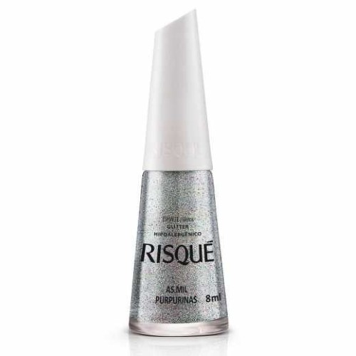 Esmalte Risqué Efeito Gliter Mil Purpurinas 8ml