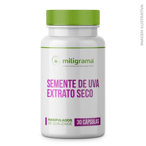 Semente de Uva Extrato Seco 300mg 30 Cápsulas