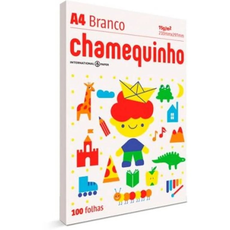 Papel Chamequinho A4 210mm x 297mm com 100 Folhas