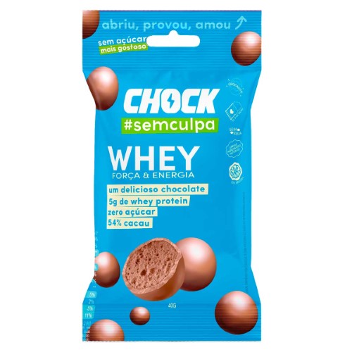 Chocolate Drageado Chock #semculpa Whey com 40g