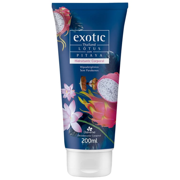 Loção Hidratante Davene Exotic Thailand Lótus com Pitaya 200ml