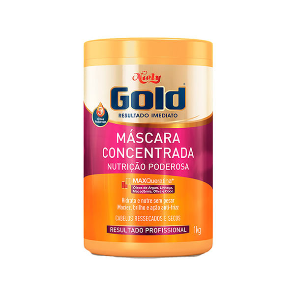 Creme de Tratamento Niely Gold Extra Brilho - 1kg