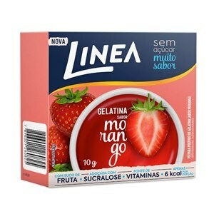 Gelatina Linea sucralose Morango 10g