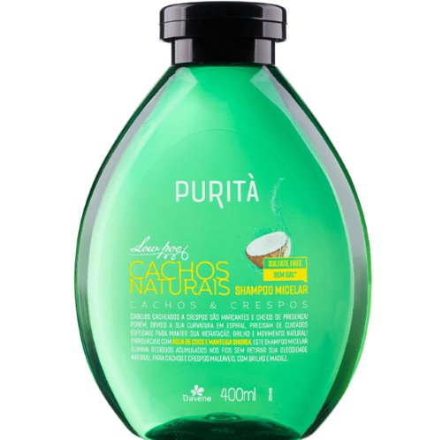 Shampoo Micelar Cachos Naturais Purità 400ml - Davene