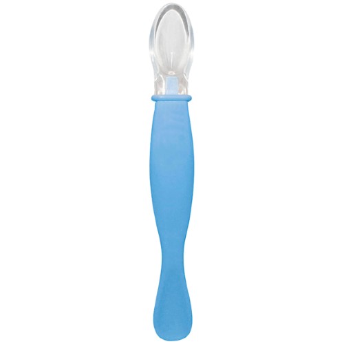 Colher de Silicone Azul (6m+) - Clingo