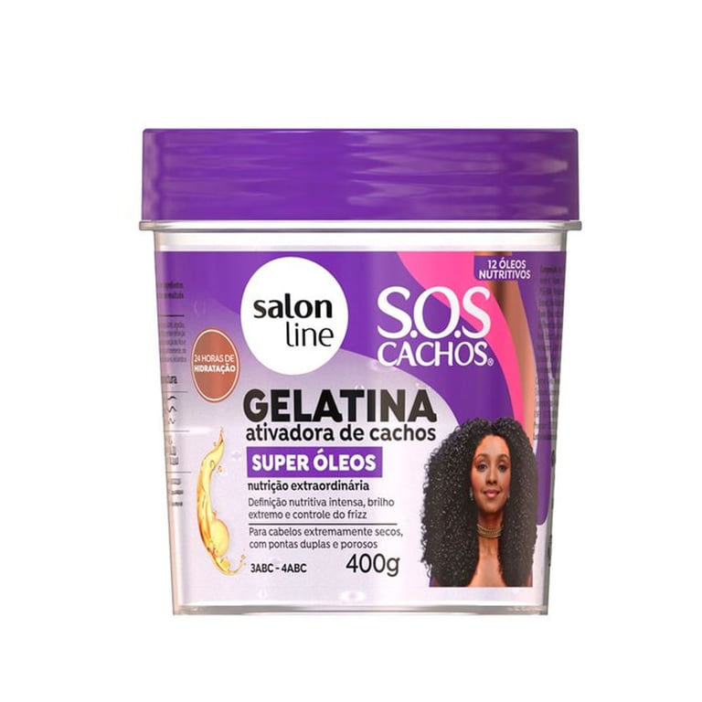 Gelatina Salon Line Ativadora de Cachos Super Óleos 400g