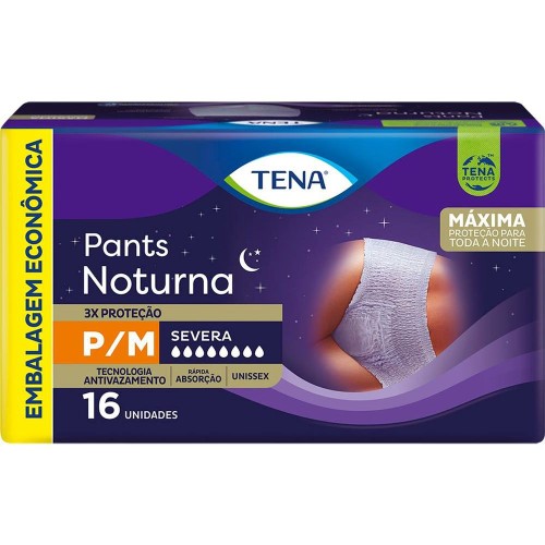 Roupa Íntima Tena Pants Noturna P/M 16 Unidades