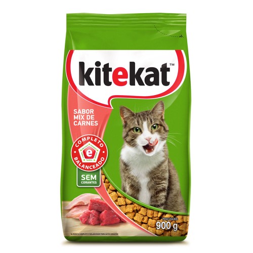 Ração para Gatos Kitekat Adultos Mix de Carne 900g