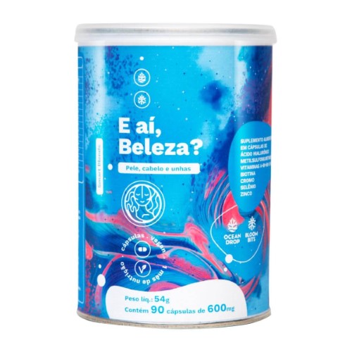 Ocean Drop E Ai Beleza? Pele Cabelo e Unha 600mg com 90 Cápsulas