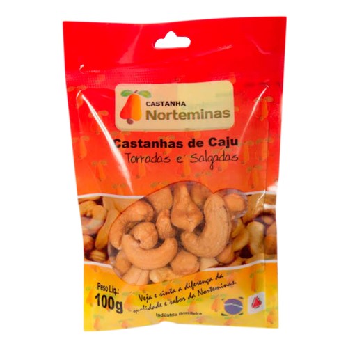 Castanhas de Caju Norteminas Torradas e Salgadas 50g