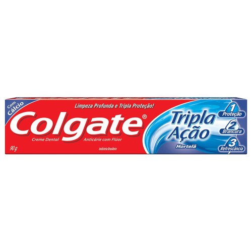 Creme Dental Colgate Tripla Ação Hortelã 90G - Colgate Tripla Acao