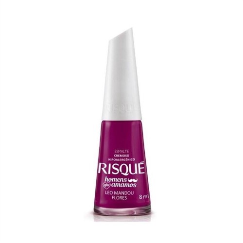 Esmalte Cremoso Risqué Léo Mandou Flores 8ml