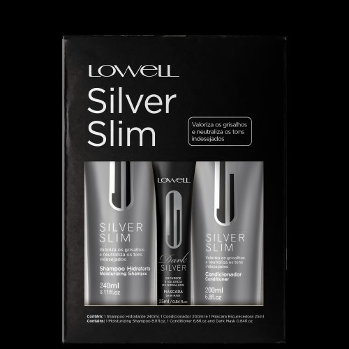 Lowell Silver Slim Dark Kit Shampoo + Condicionador + Máscara