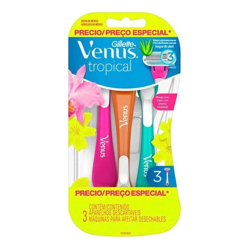 Aparelho de Depilação Gillette Venus Tropical - 3 unidades