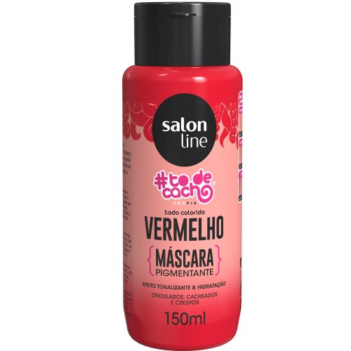 Máscara Pigmentante Salon Line Tô De Cacho Vermelho 150ml