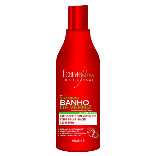 Forever Liss Banho de Verniz Morango - Shampoo