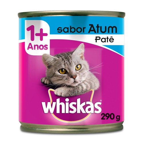 Ração Úmida Whiskas Adulto Lata Patê Atum