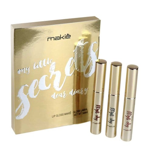 Makiê My Little Secrets Kit – 3 Lip Gloss Labiais