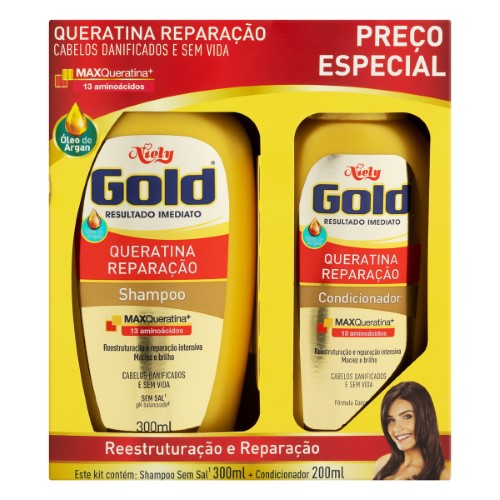 Shampoo Niely Gold Tradicional + Condicionador