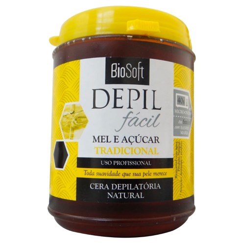 Cera Depil Facil Mel E Açúcar Tradicional 300g